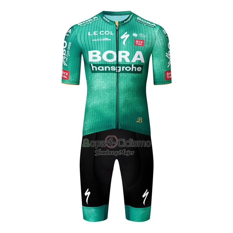 Bora-hansgrone Ropa Ciclismo Culotte Corto 2023 Mangas Cortas Verde